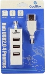 CoolBox COO-UPH190, USB 2.0, 480 Mbit/s, Biela, Plast, 0,35 m, 720 mm