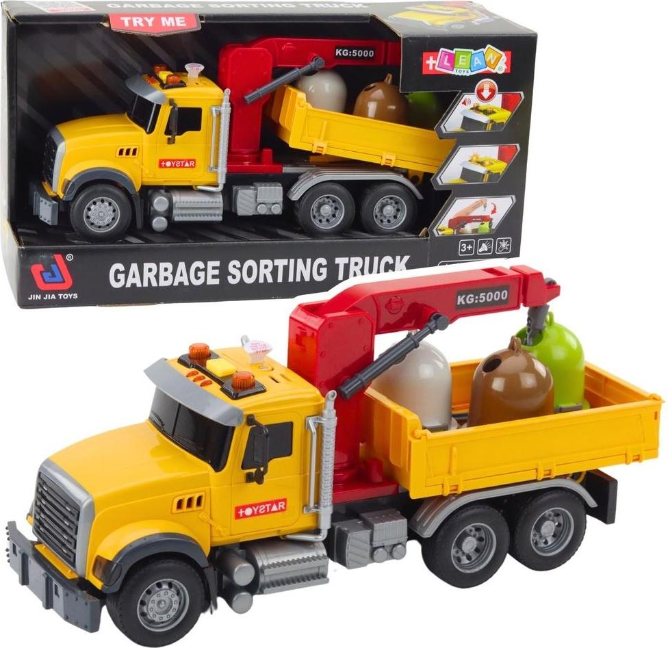 Leantoys Lean Müllsortierwagen Mülltonnen Lichter Geräusche