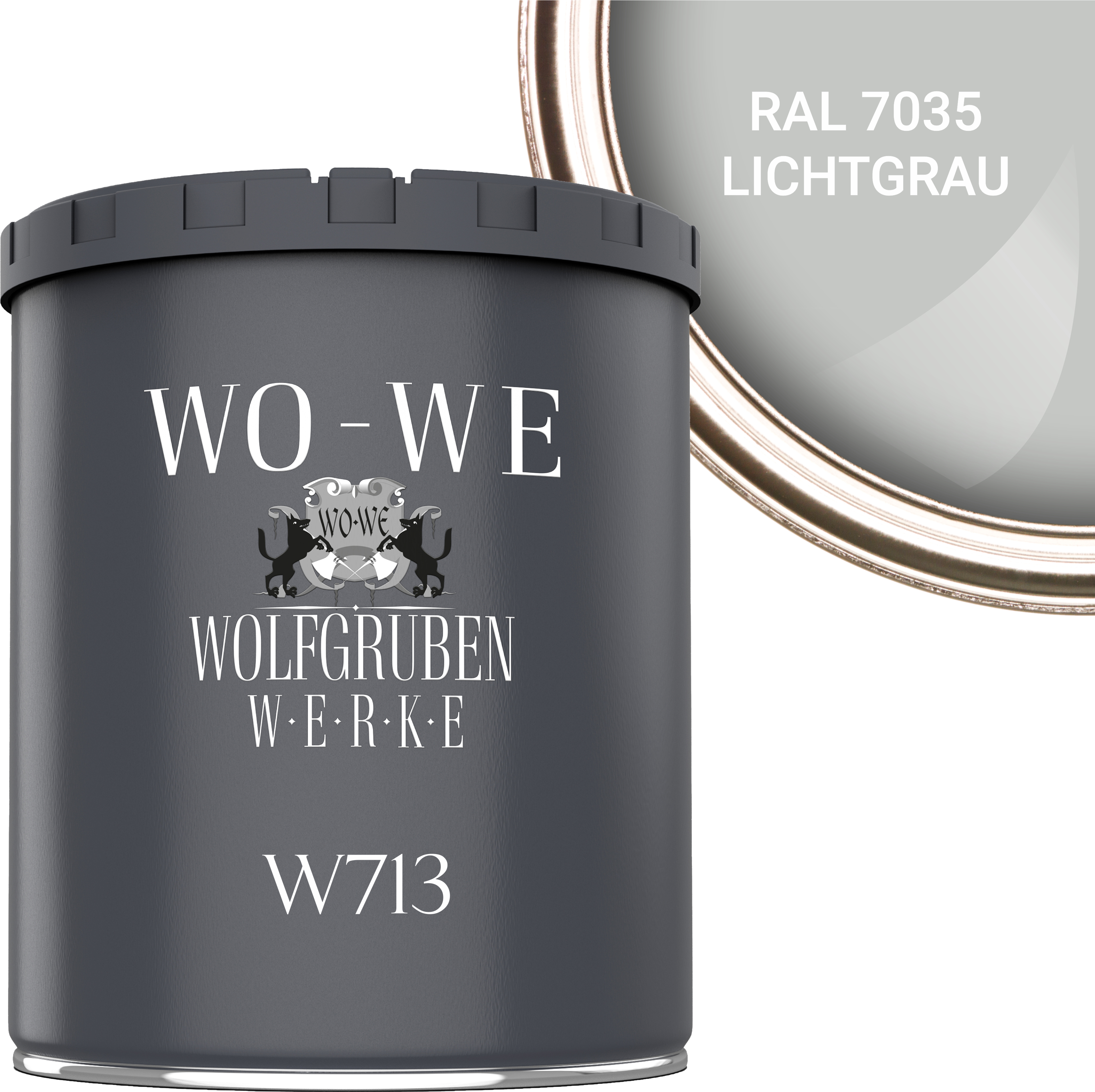 Fliesenlack Fliesenfarbe Wandfliesen WO-WE W713 Lichtgrau ähnl. RAL 7035 - 1L