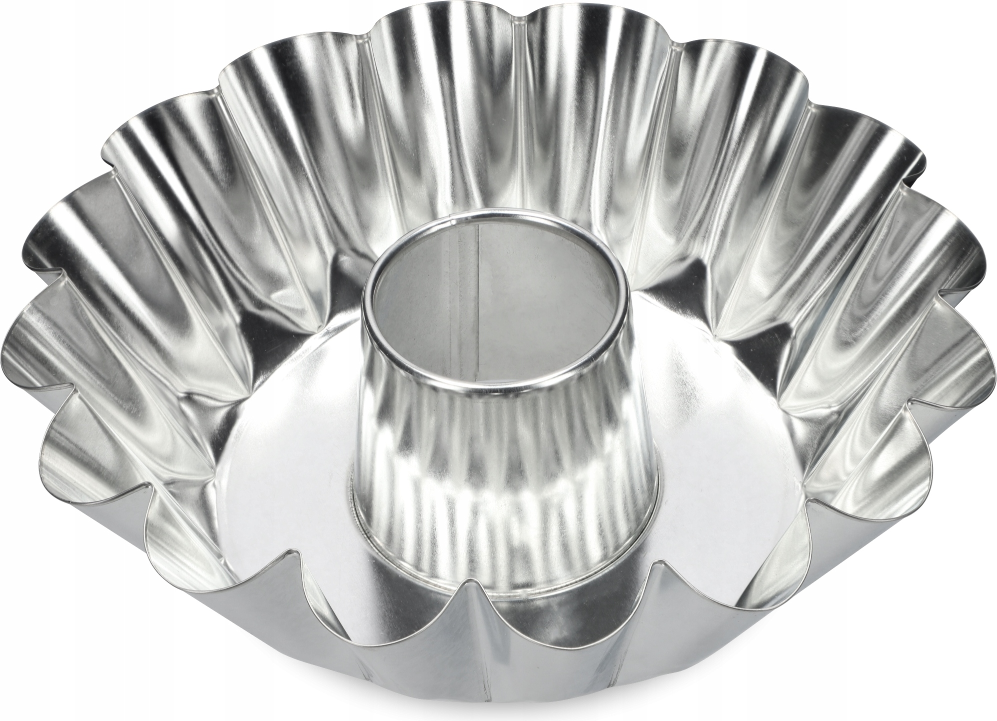 KADAX Gugelhupfform, Kuchenform aus verzinktem Blech, Hohe gewellte Backform K4020