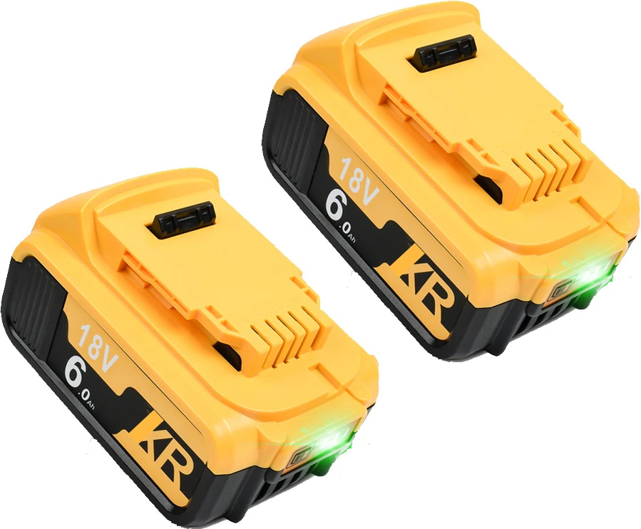 20V lítium-iónová náhradná batéria, vysoká kapacita 9000 mAh, kompatibilná s náradím DEWALT, 2 batérie 6000