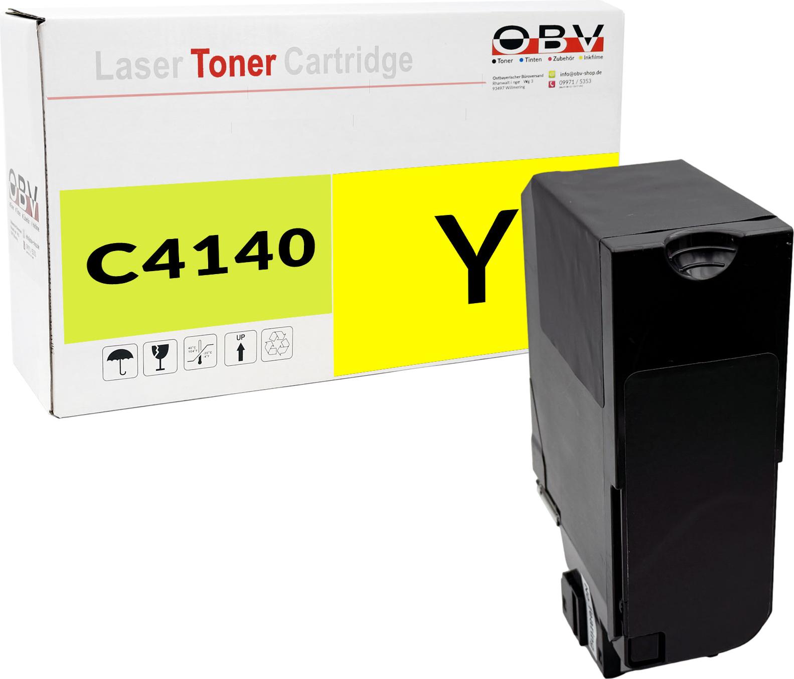 OBV Toner für Lexmark 24B6719 für XC4100 Series XC4140 XC4140de XC4150 Gelb LEX-C4140Y