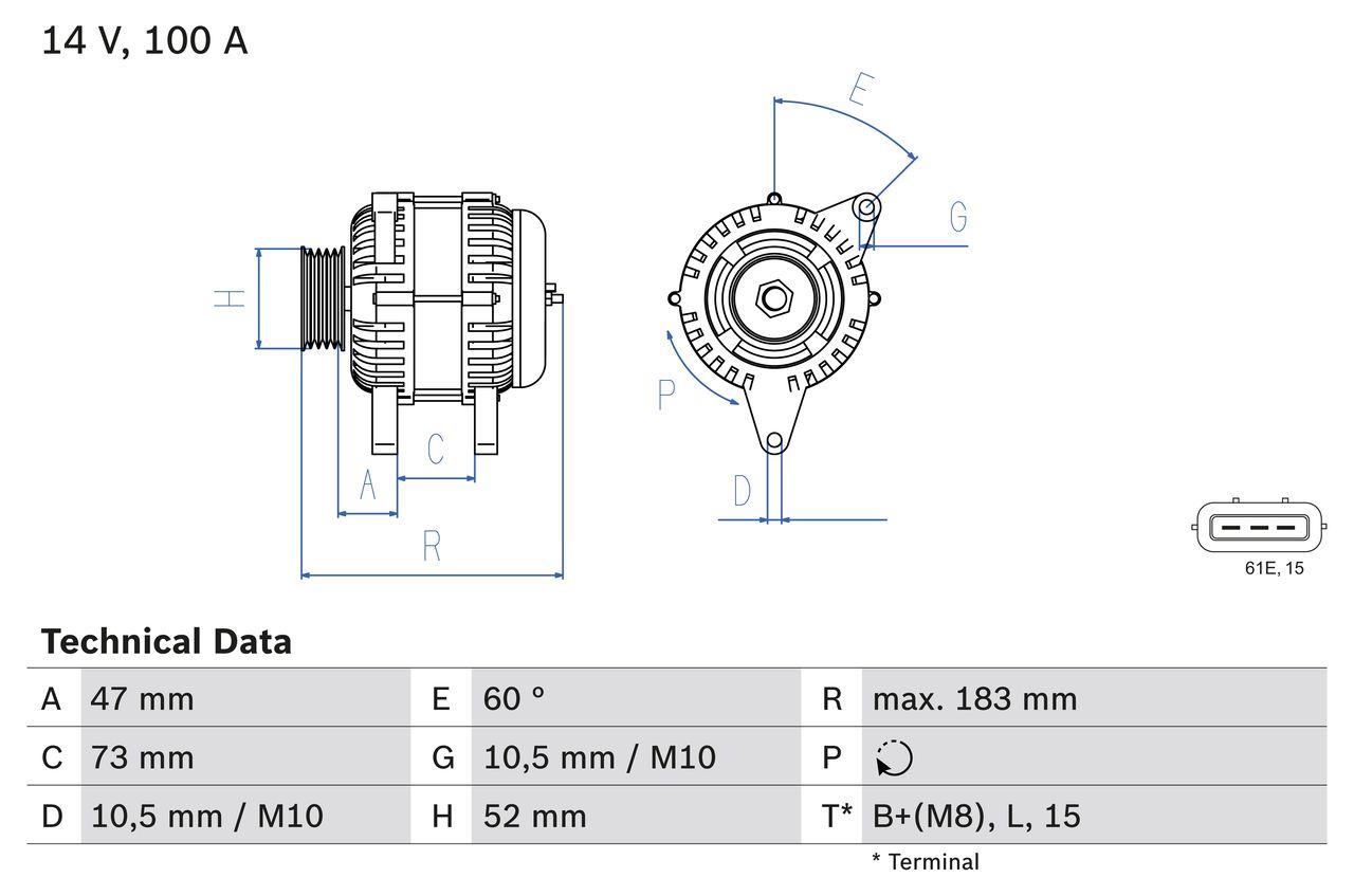 BOSCH alternátor 100 A (0 986 080 920) pre BMW 3 | Lima,