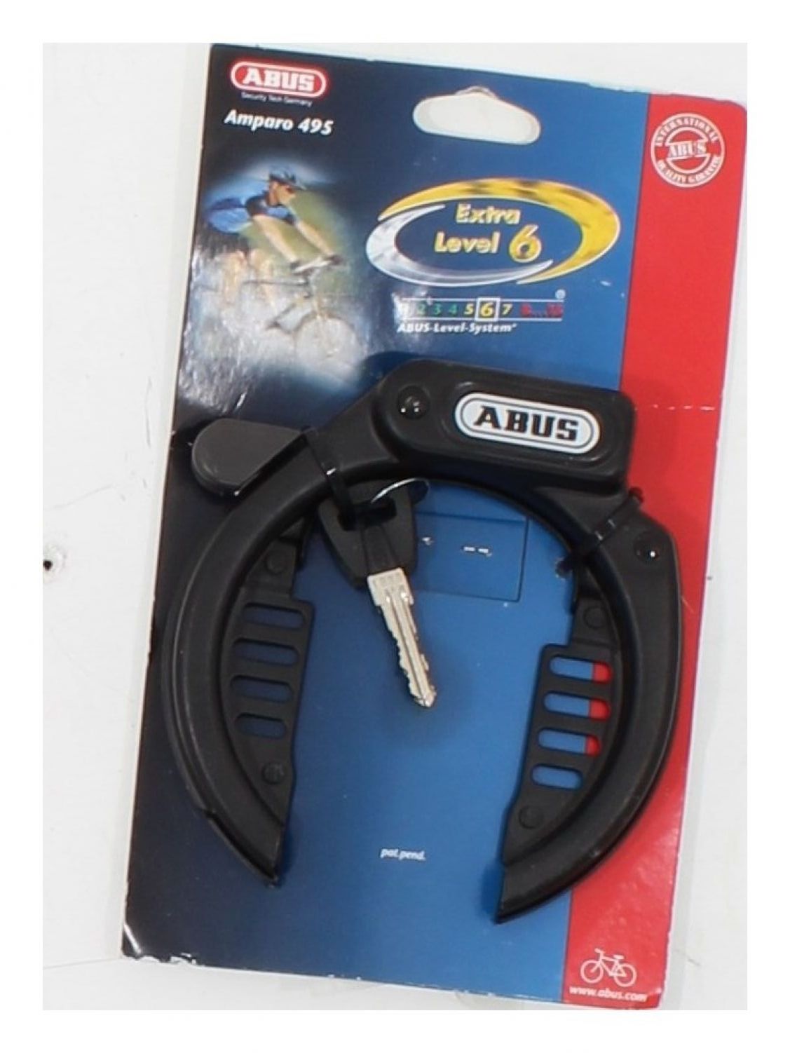 Fahrradschloss Fahrradrahmenschloss, Bügelschloss ABUS schwarz, 495 LH/SP NKR