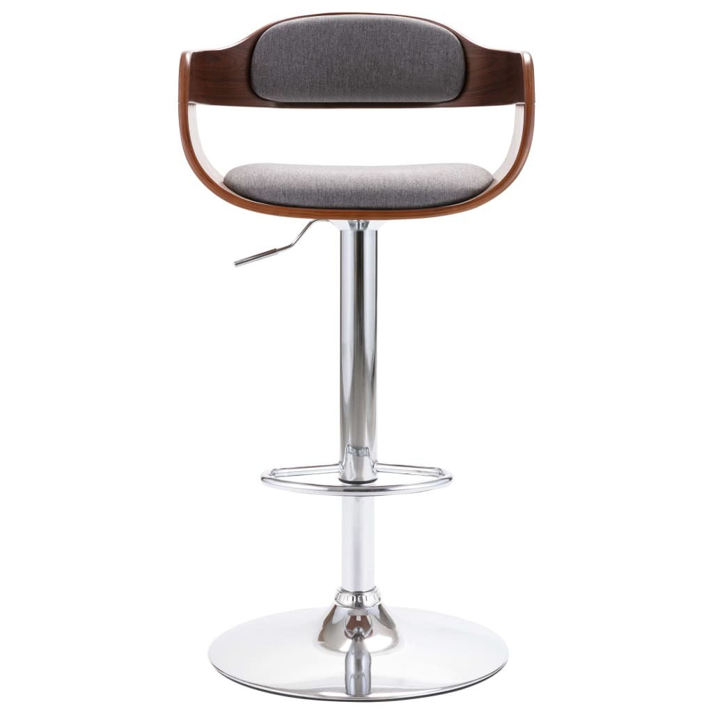 vidaXL Barhocker Sperrholz und Grauer Stoff 287407