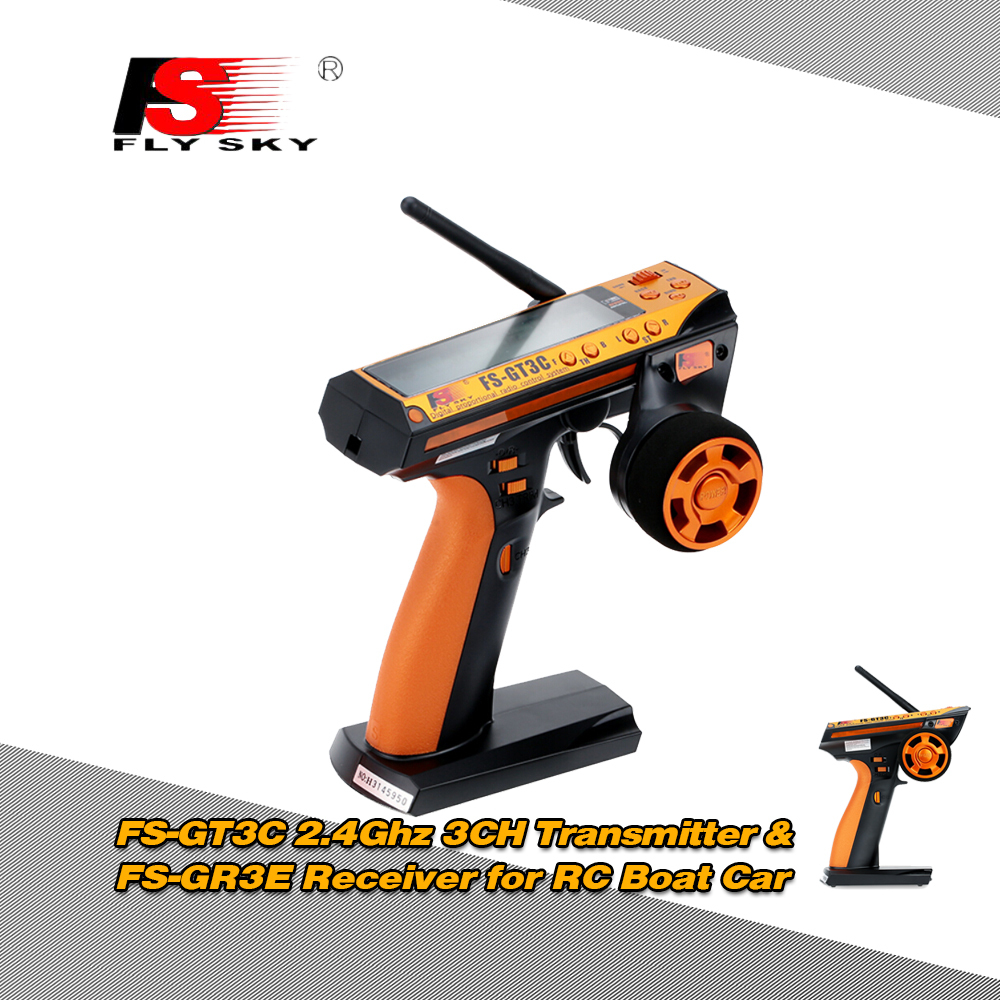 Lixada Original Flysky FS-GT3C 2.4GHz 3CH AFHDS automatische Frequenzsprung Digitalsystem Transmitter & FS-GR3E 2.4GHz 3KANAL Empfaenger fuer RC Boot Auto