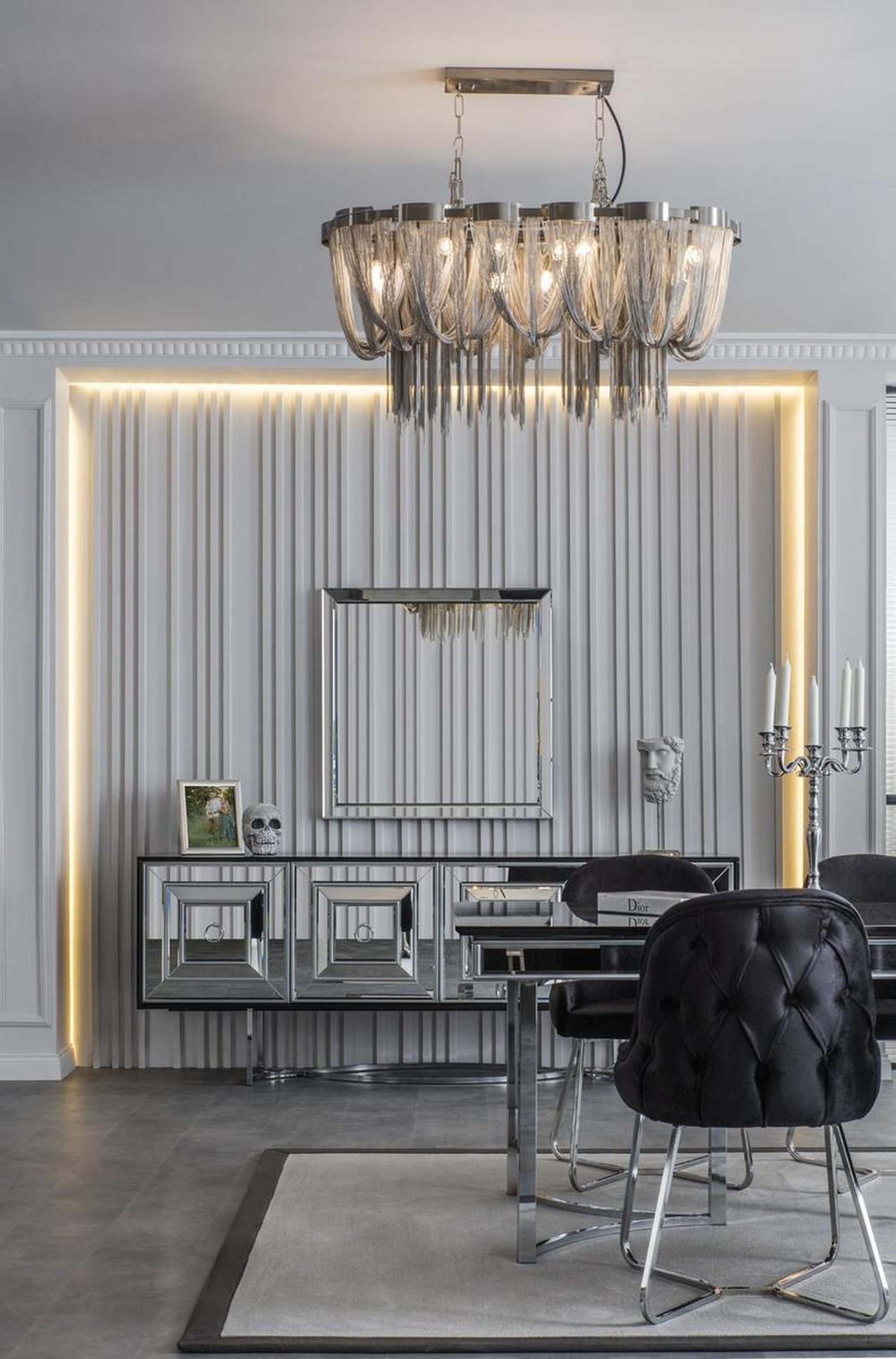 AEA Luxus Esszimmer Esszimmermöbelsätze Esszimmermöbel Stuhl Set Anrichte 7tlg.