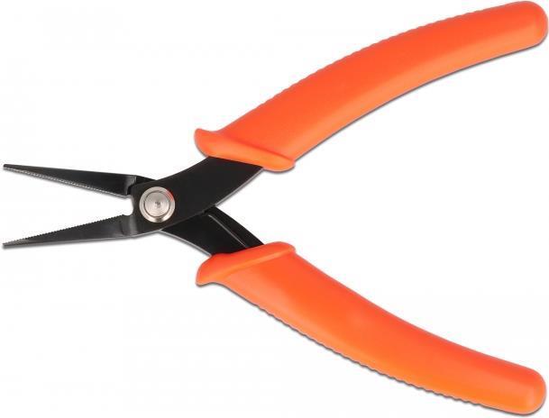 Oranžové ihlové kliešte DELOCK 14,2 cm