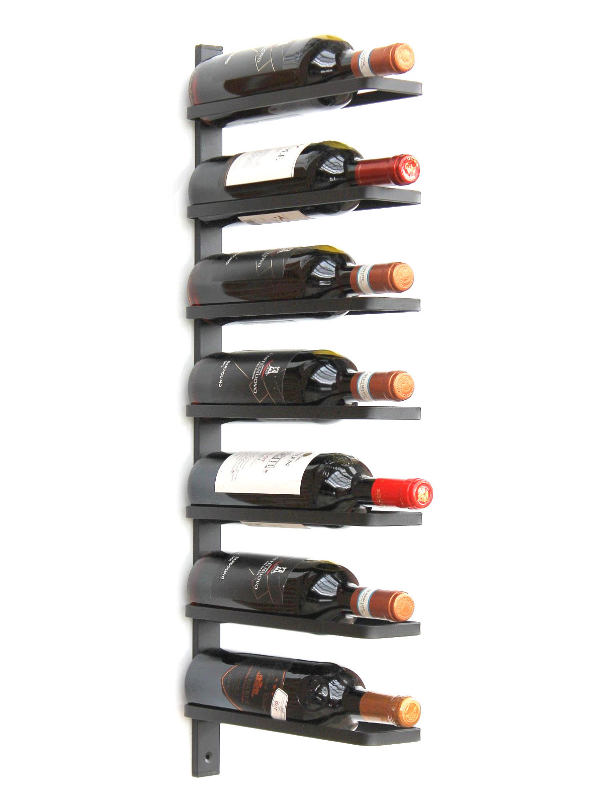 Flaschenregal in 62 x 9.5 x 99.5 cm LIFA LIVING Moderner Weinflaschenhalter für die Wand Weinhalter für 16 Flaschen Wein Schwarzes Weinregal aus Metall