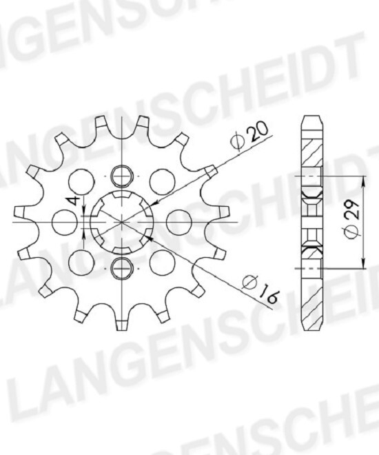 Ritzel Supersprox 428 - 17Z CST-425:17|grobverzahnt 16,0/20,0