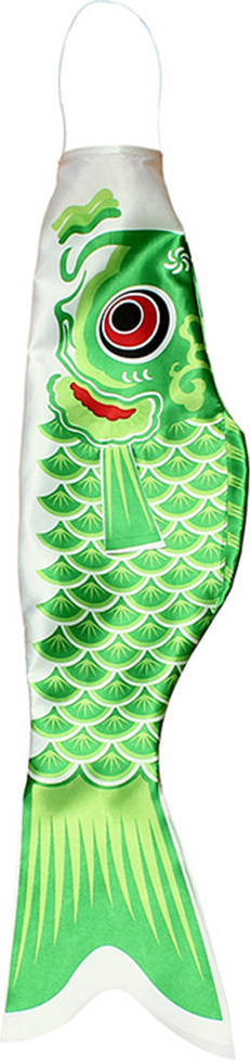 Stuttg Karpfen-Windsack, wetterfest, Cartoon-Satin, Drachenboot, Karpfen-Windsack, Streamer, Festival-Zubehör, Grün, 40 cm 1324767