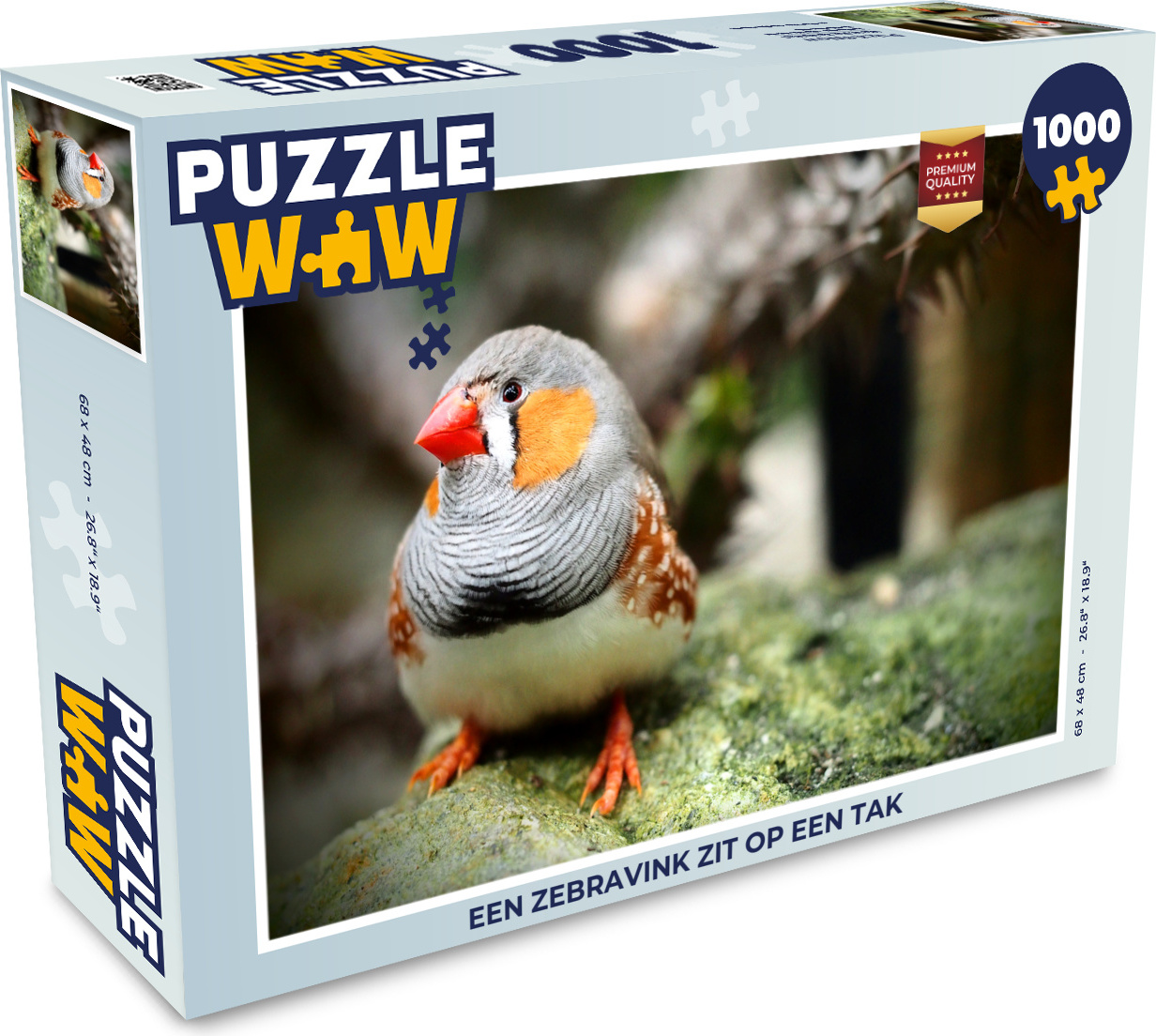 MuchoWow® Puzzle 1000 Teile Ein Zebrafink sitzt auf einem Ast - Erwachsene - Rätsel 136|3724408