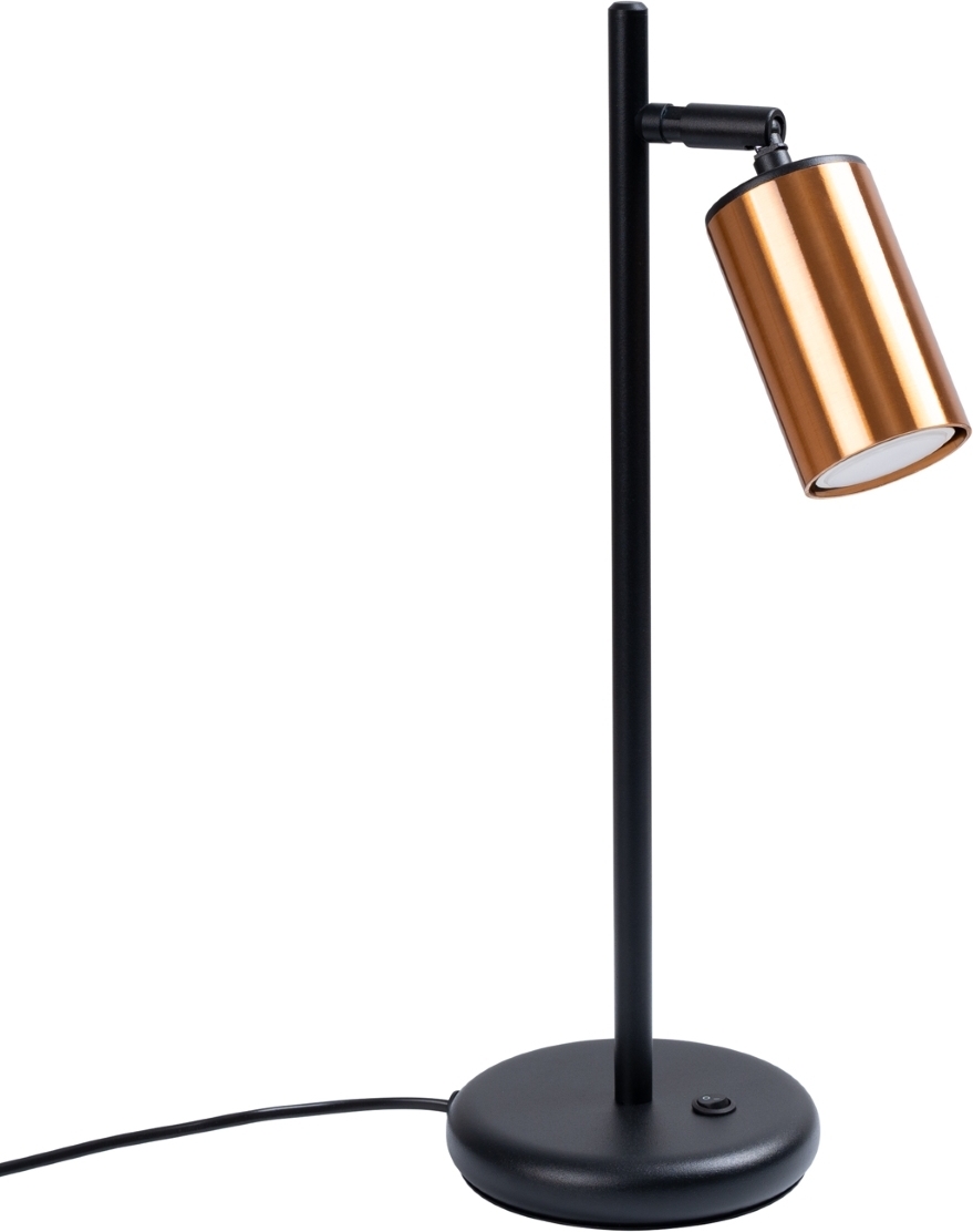 Tischlampe WINX schwarz/kupfer 1xGU10 10W Stahl 44x15x13cm Sollux Lighting