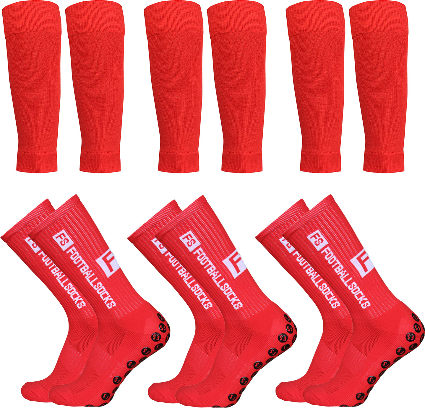 3 Paar Kinder-Fußballsocken – Kniehoch, Atmungsaktiv, Elastisch, Für Jungen & Mädchen 5–12 Jahre (schwarz)