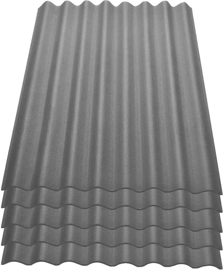 Onduline Easyline Dachplatte Wandplatte Bitumenwellplatten Wellplatte 5x0,76m - grau 309-5