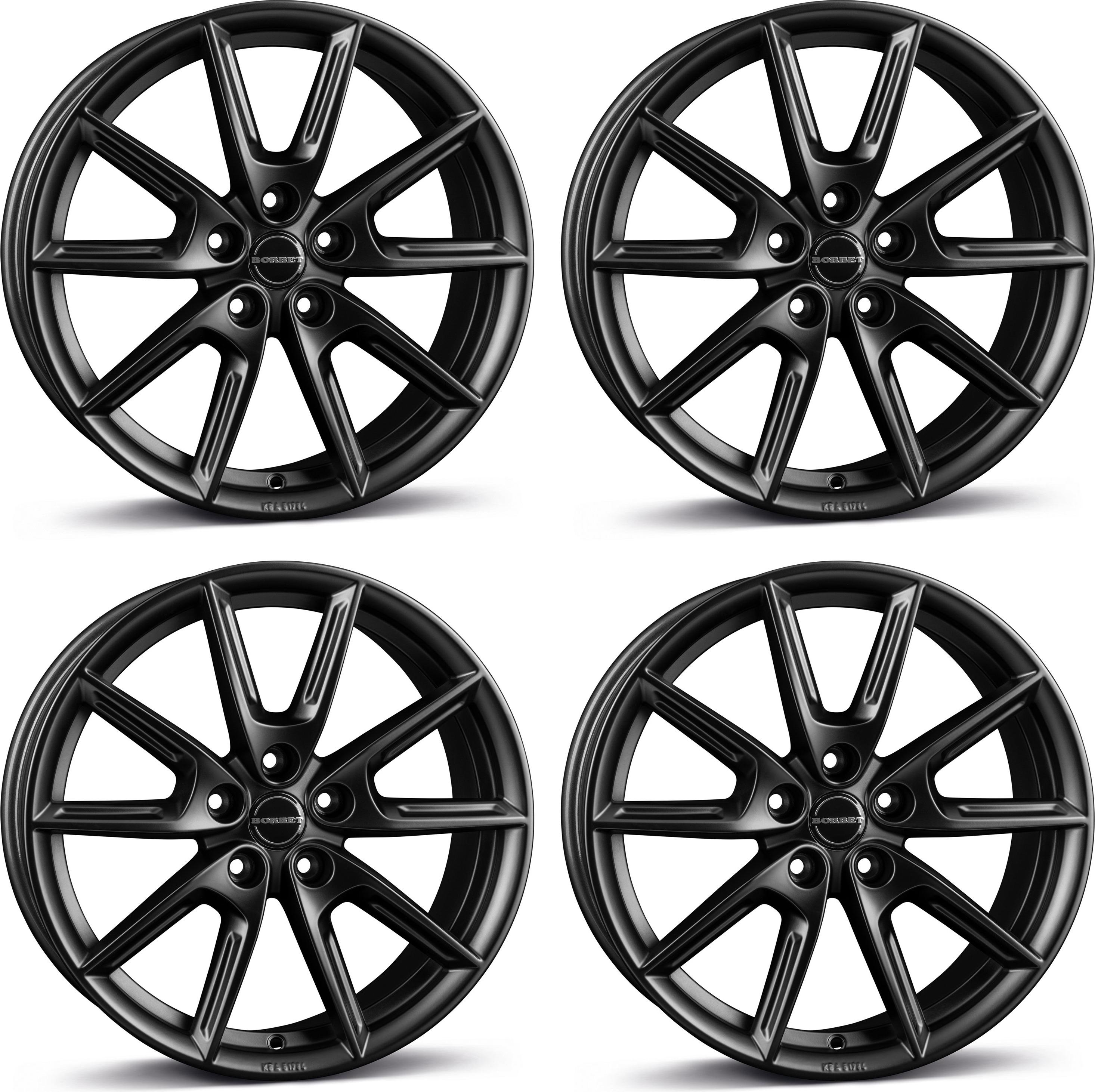 4 Borbet Felgen LX19 8.0x19 ET45 5x114.3 SWM für Hyundai Coupé Grand Santa Fe i20 i30 i40 i40cw Ioniq Ioniq 5 Ioniq 6 iX20 iX35 Kona Nexo 4-LX19 80945114,3572,5BM