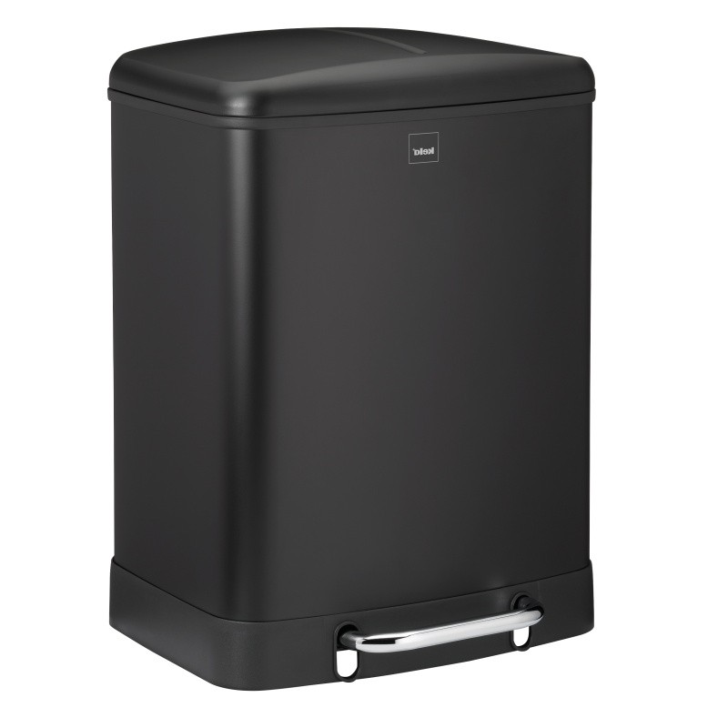 KELA Poubelle à pédale Davino 12l Inox Noir
