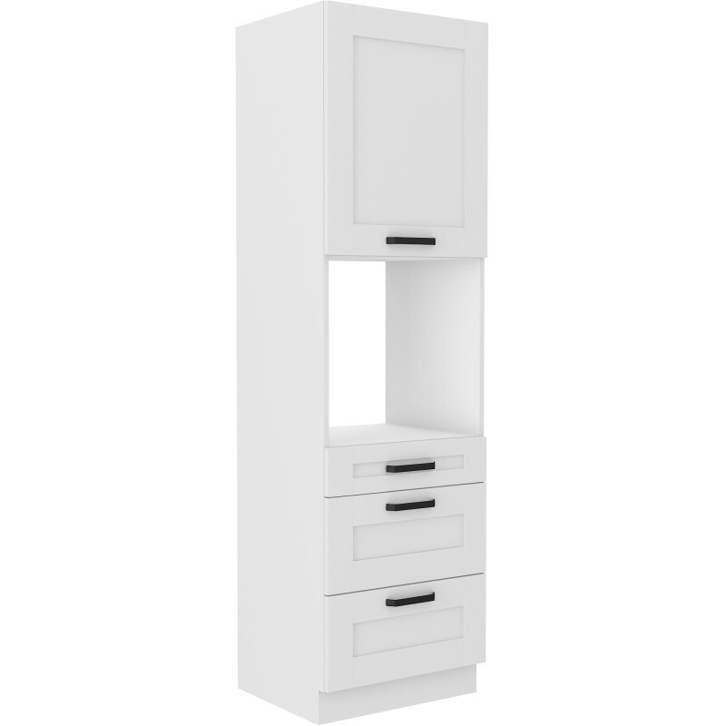 VENETI Küchenschrank für Einbaubackofen mit Schubladen LAILI – Breite 60 cm, weiß 041-08-00242