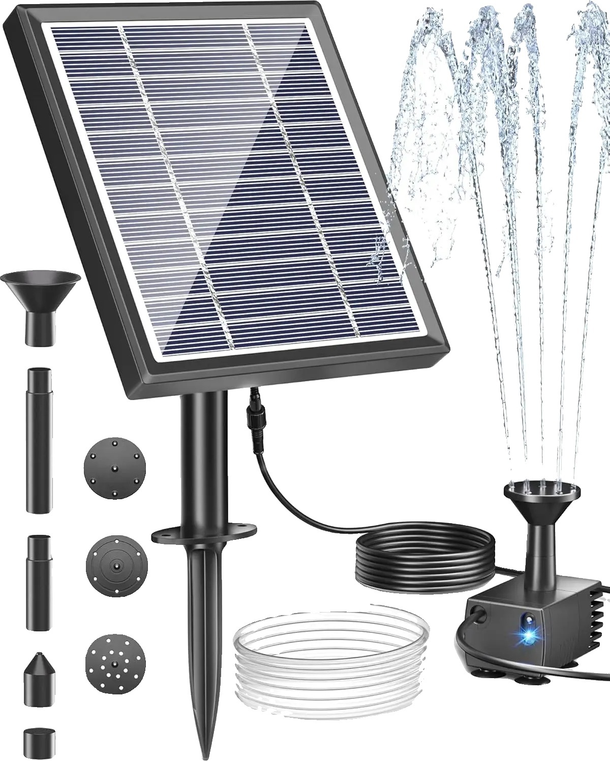 OEM Solarbrunnen, 5V/2,5W Solarpanel, 170L/h Pumpenflussrate, 5V 2.5W 170L h 2405