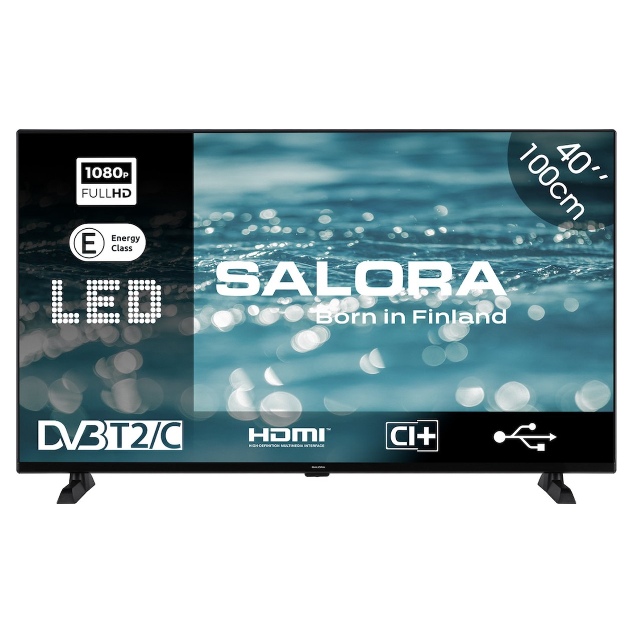 Salora 40FL200 - LED-Fernseher - 40 Zoll - Full HD - Fernseher 40 Zoll - Schwarz - Kein Smart-TV
