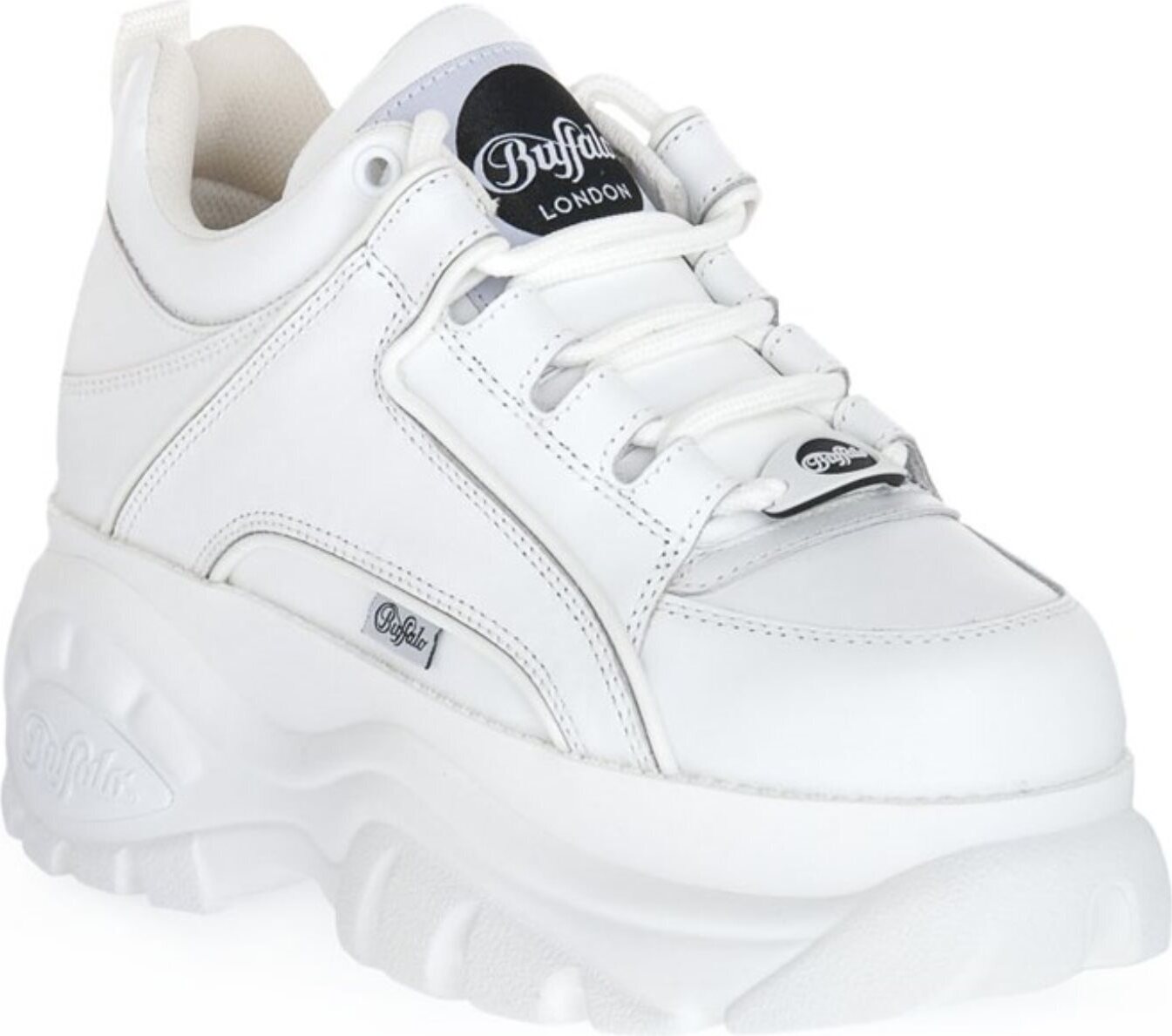Scarpe Buffalo Truck Donna - Sneaker Basse Bianco/argento, Tomaia Sintetica, Nuovo Con Scatola - Foto 2