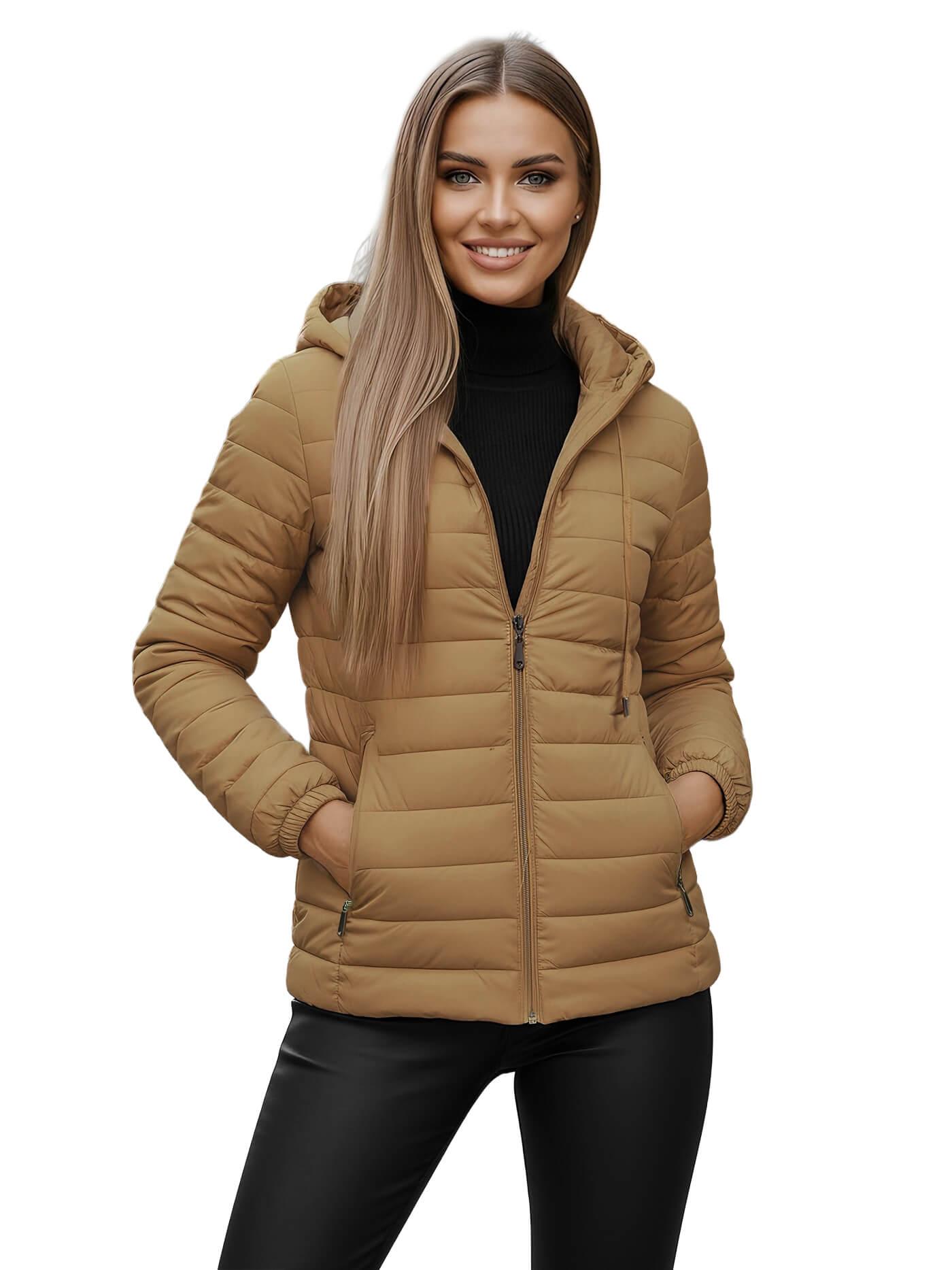 Damen Jacke Dunkelbeige OZONEE JS/16M9103/84Z S