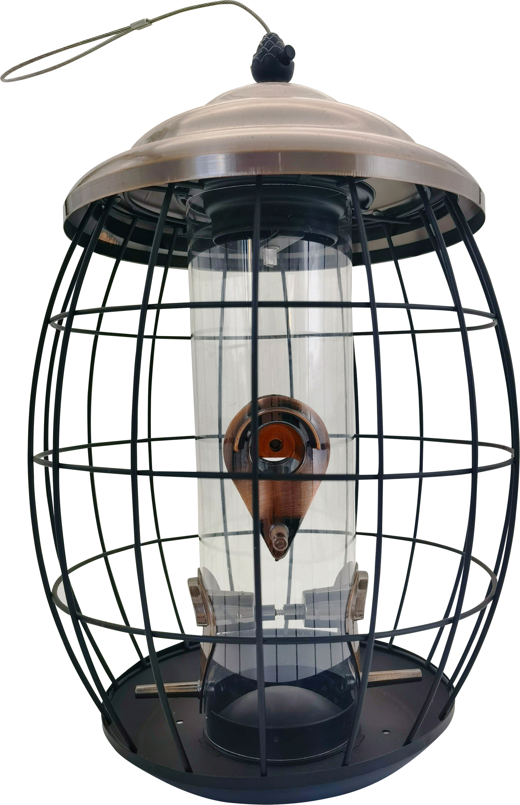 Dehner Natura Premium Wildvogel Futterstelle 'Eichel' – Wetterfeste Futterstation & Tränke Mit Aufhängung, Ca. 14x14x22 Cm