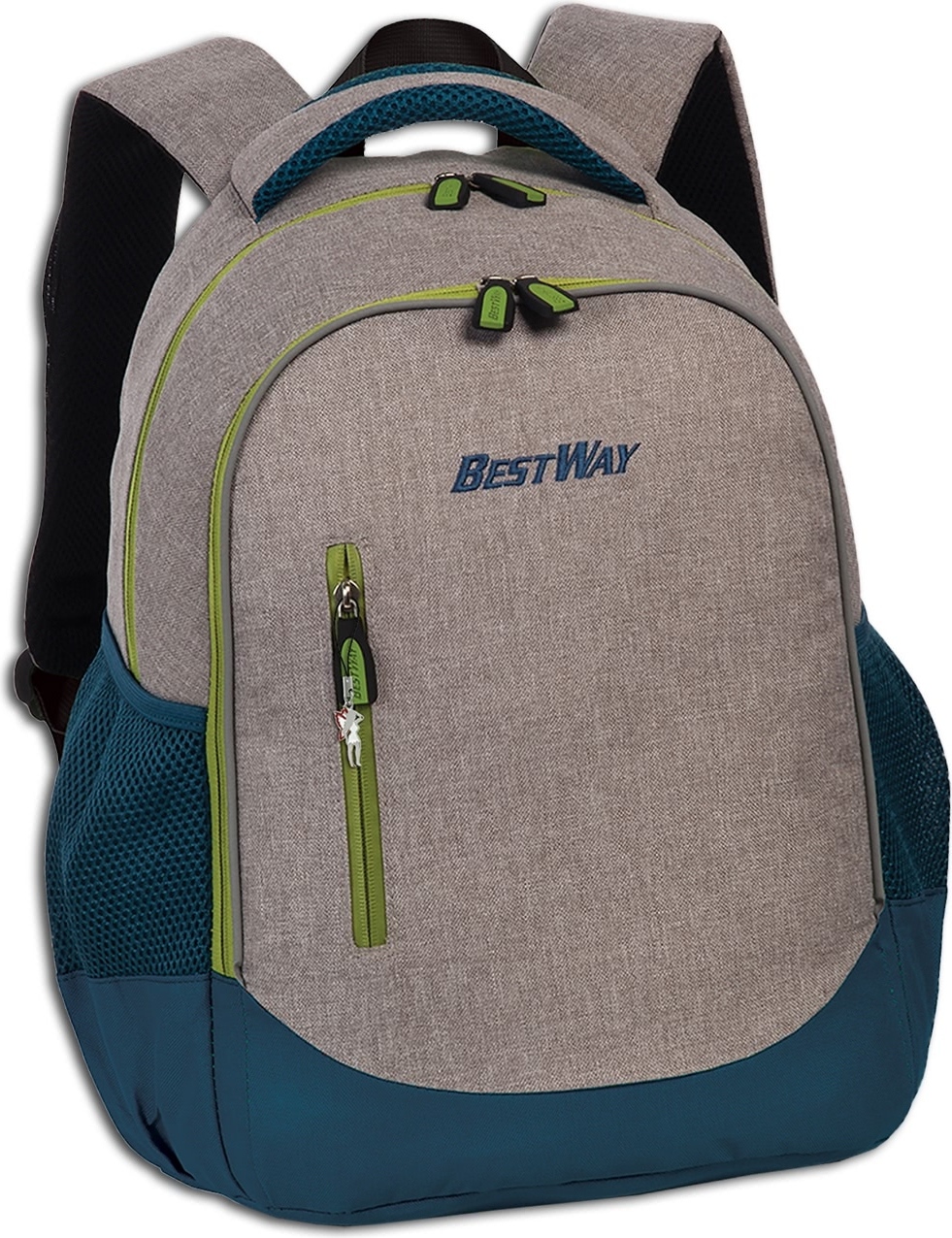 BestWay Taschen Bestway Schulrucksack grau College-Rucksack uni ORI106K