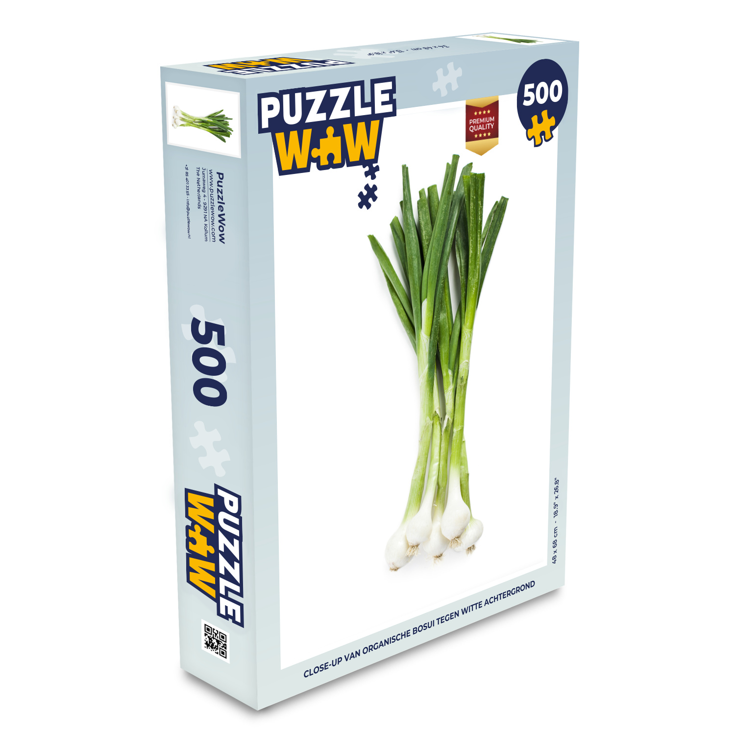 MuchoWow® Puzzle 500 Teile Nahaufnahme einer Frühlingszwiebel vor weißem Hintergrund - Denken - Spiel - Toy 137|1298249