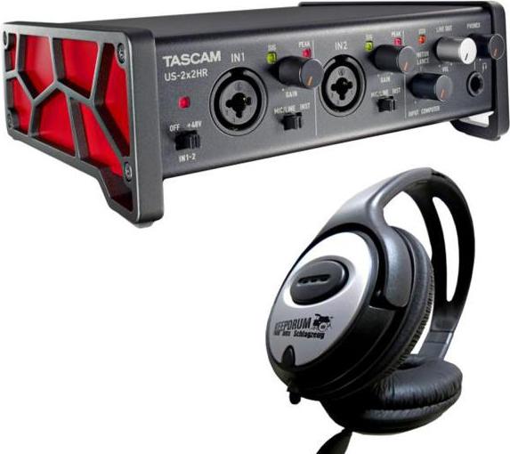 Tascam US-2x2HR USB Interface mit Kopfhörer us2x2hr-kh