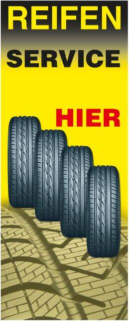 AHB Fahne Reifen Service, 120 x 300 cm