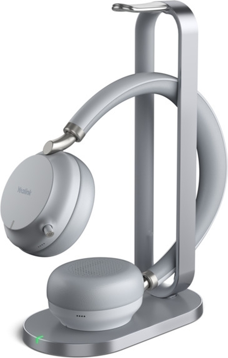 Yealink BH72 Káblové a bezdrôtové slúchadlá s čelenkou na volanie/hudbu Nabíjacia kolíska USB typu A Bluetooth Svetlo šedá