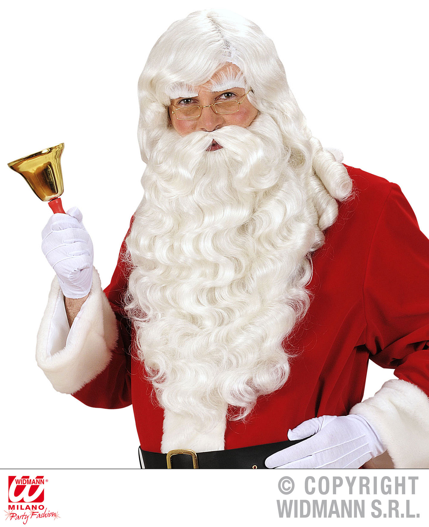 Orl Zubehör zu Kostüm Weihnachtsmann Nikolaus mit Bart Perücke 