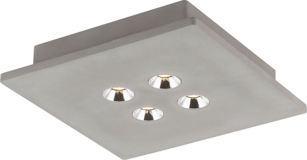 Globo LED Deckenlampe, grau, Beton, Chrom, TIMO SKA-26000