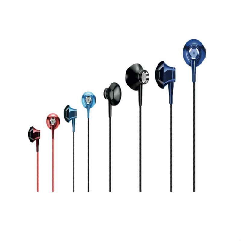 Dizajnové stereo slúchadlá do uší s 3,5 mm AUX pripojením pre smartfóny a tablety v čiernej farbe