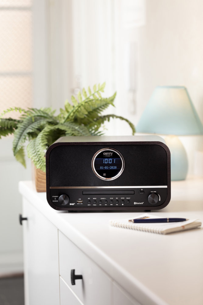Camry CR 1182 Radio Retro Küchenradio mit Holzgehäuse Bluetooth 5.0 FM DAB