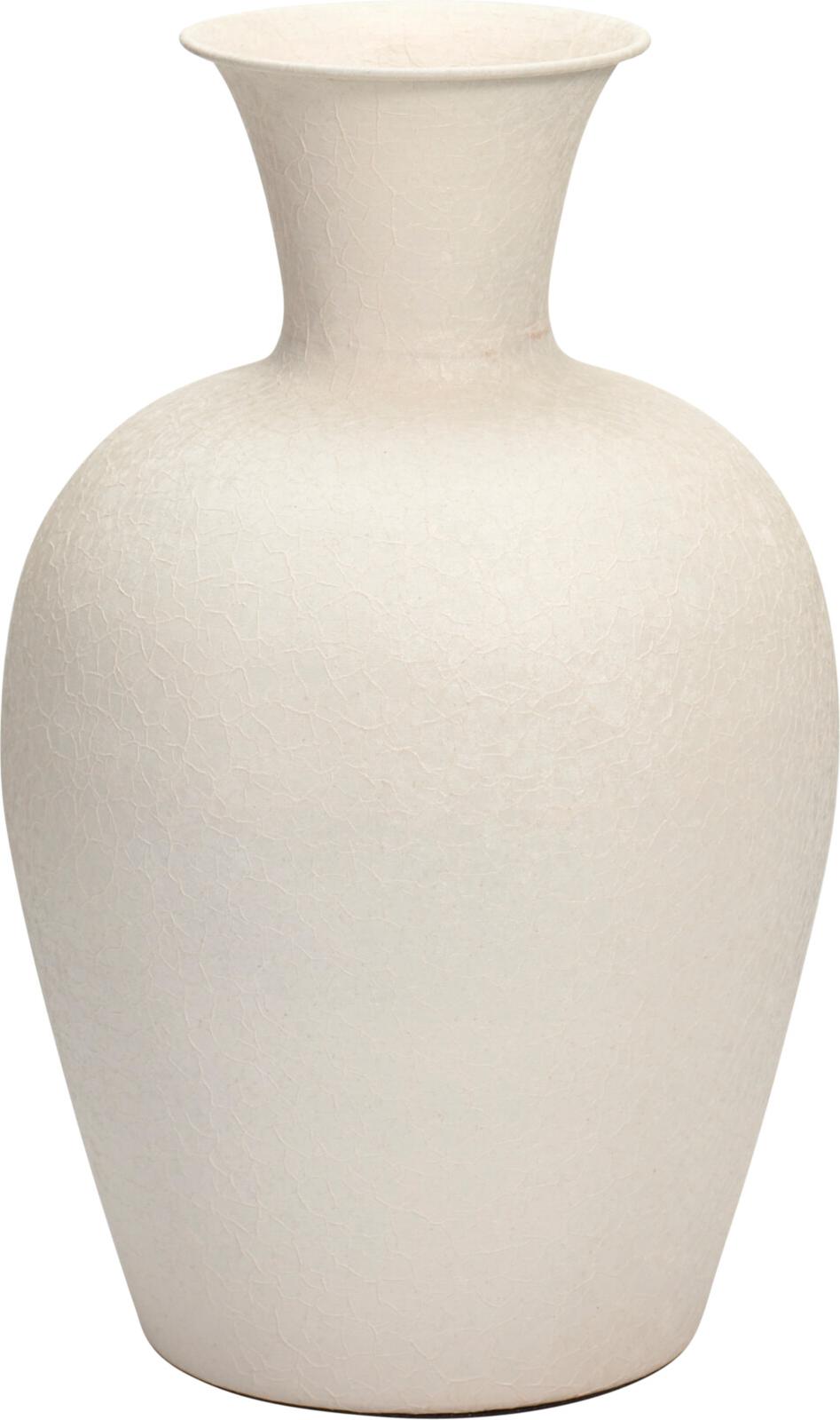 Koopman International UK Limited Dekorative Vase EH Serie, sandfarben, aus Eisen mit Sandoptik, Maße 21x33cm