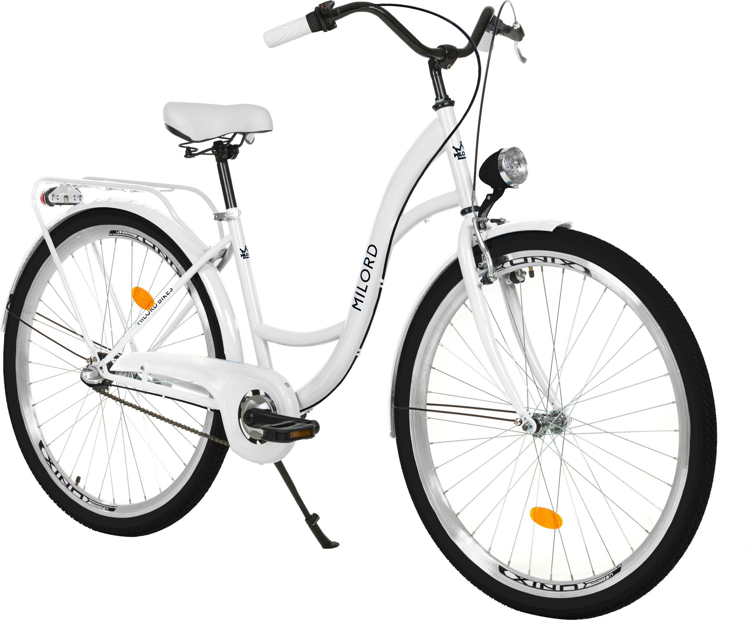 Milord Komfort Stadtfahrrad City Fahrrad Damenfahrrad, 28 Zoll, Weiß, 3-Gang