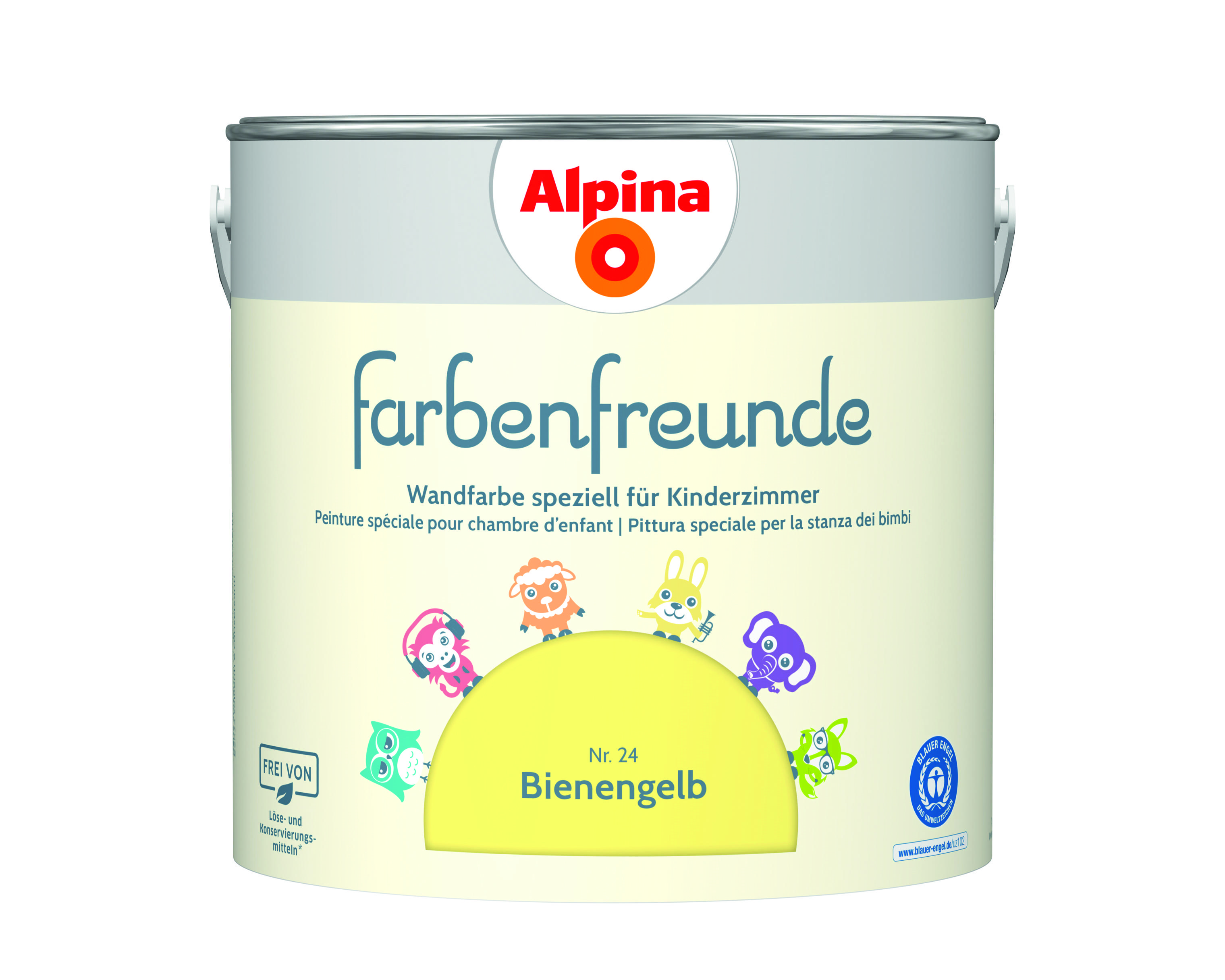 Alpina Farbenfreunde Nr.24 Bienengelb Wandfarbe gelb 2,5l 914038