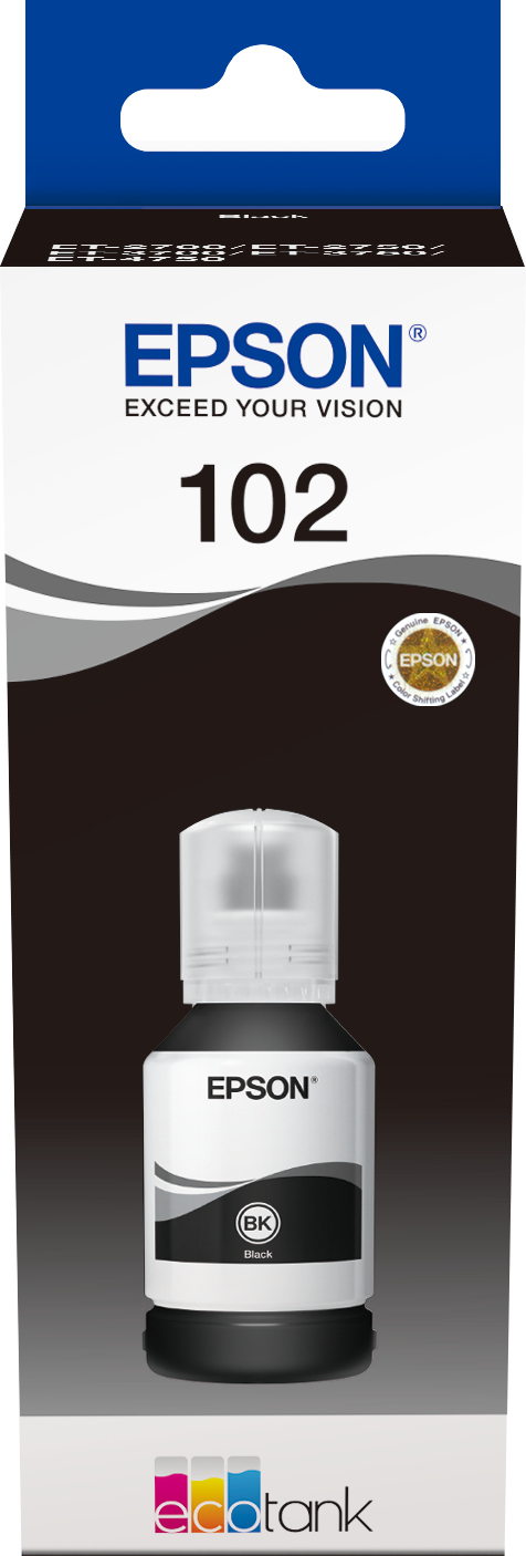 Atrament Epson 102 Black - originálny