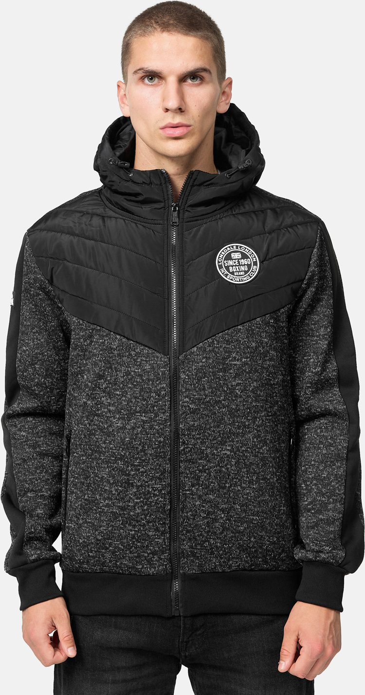 Herren Jacke mit Kapuze normale Passform BUNACAIMB Marl Anthra/Black/White 3XL Lonsdale 117493