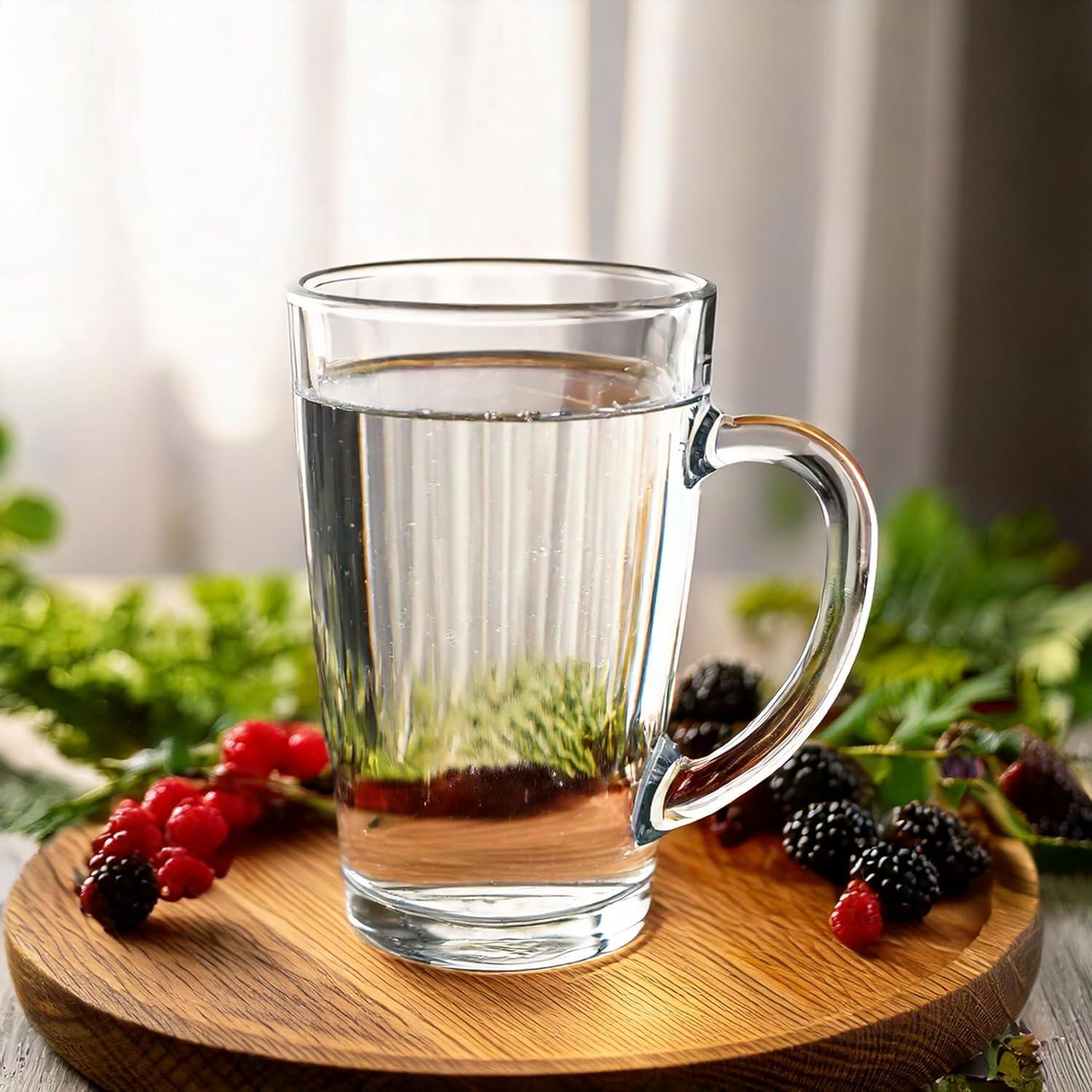 Markenlos Glasmark Krosno Latte Macchiato Gläser Set - 6x 300 ml - Dessertgläser - Wassergläser - Glühweingläser - Kaffeegläser Latte Macchiato Gläser