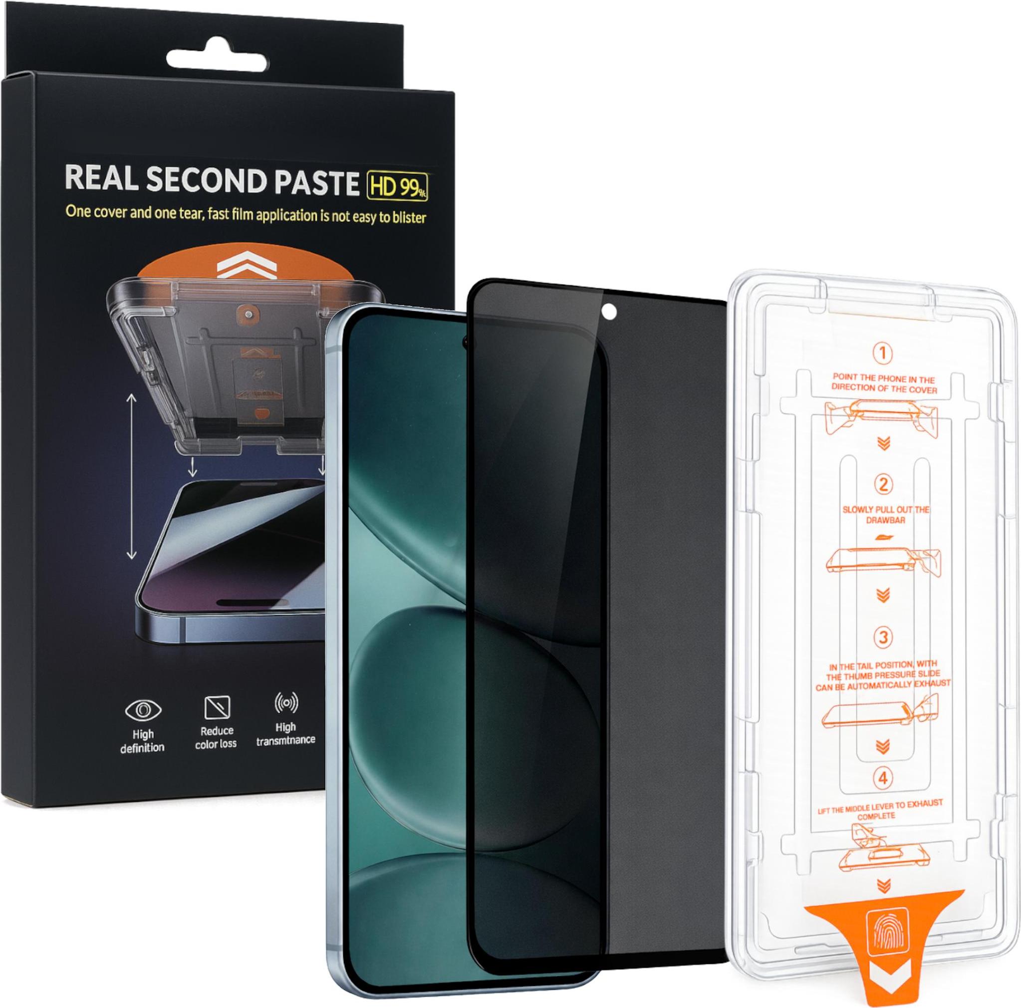 HinZann Protector de Pantalla Privacidad para Xiaomi Redmi Note 15 Pro 5G, [ 2 2 Piezas] Anti-Espía Cristal Templado Protector de Lente Cámara, Película de Privacidad para Xiaomi Redmi Note 15 Pro 5G
