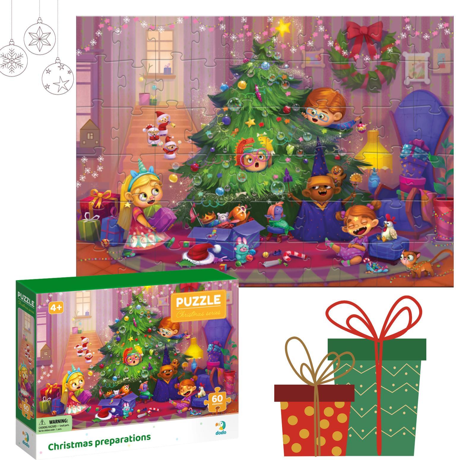 DoDo Puzzle Vorbereitungen für Weihnachten, 60 Teile 300575