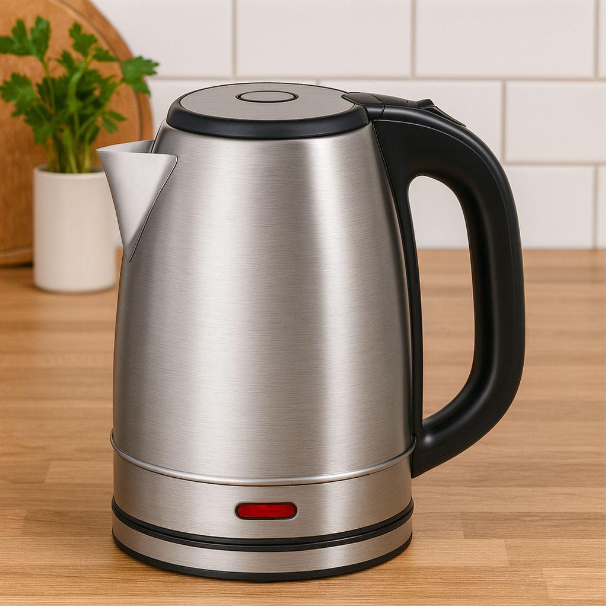 Alpina Wasserkocher 1.7L - Wasserkocher 2200W - Edelstahl - 360° drehbar