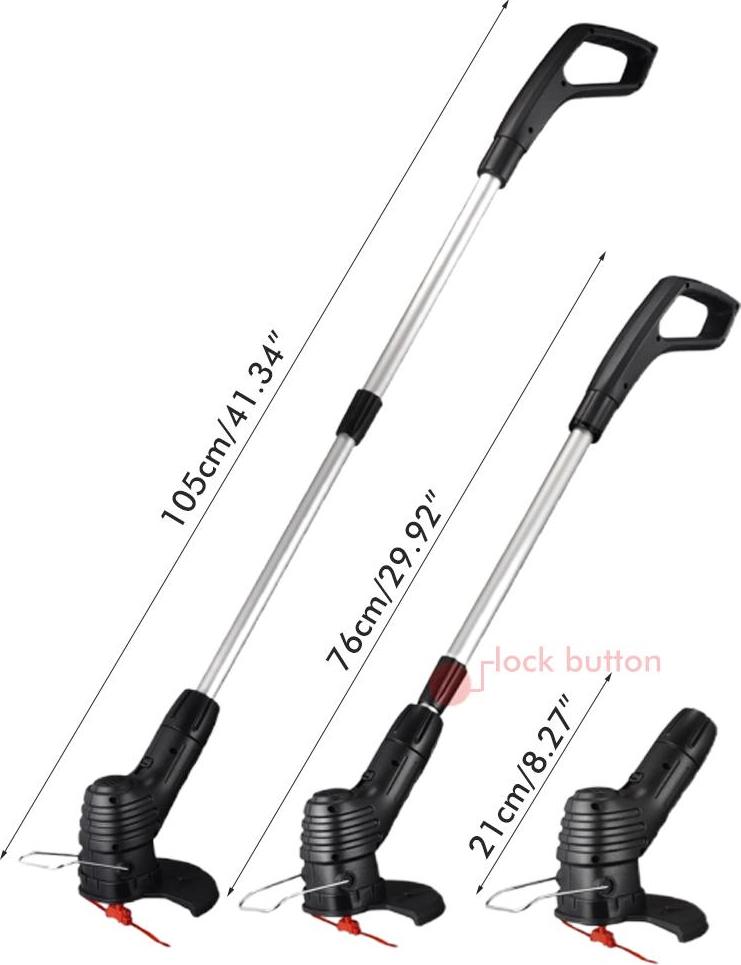 Cocosity Gartenwerkzeug schnurloser Rasen Trimmer wiederaufladbare Grasschnur fr Unkrautsteine