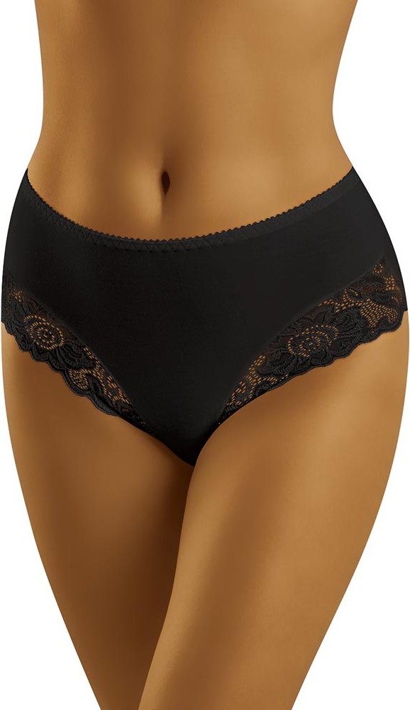 Wolbar Mutandine Donna WB43: Slip In Cotone Con Pizzo, Vita Alta, Bianco, Taglia XL - 2