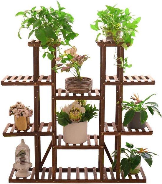 OEM Gartenstütze aus Holz, großer Blumenstütz mit 11 Niveaus, Mehrnivellengartenschaum mit 115 × 25 × 116cm Ausmaßen. 2026
