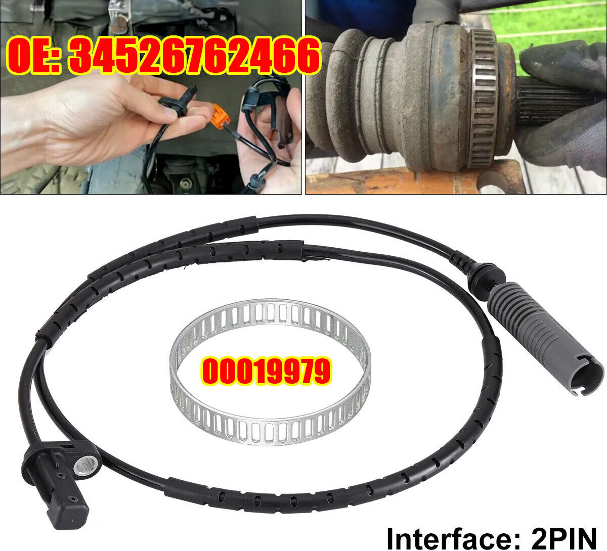 AKIS ABS-Sensor + ABS-Ring Hinten Für Bmw 1-er E81 E87 3-er E90 E91 E92