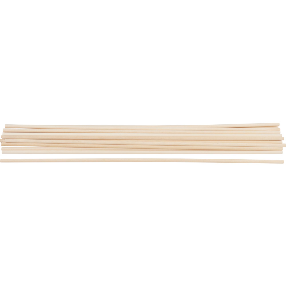 Baguettes En Bois Rondes VBS - Lot De 6, Longueur 30 Cm, Diamètre 12 Mm, Pour Bricolage, Maquettisme, Mélange Peinture